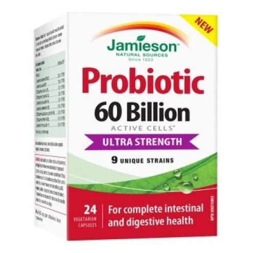 JAMIESON Probiotic - Пробиотик 60 миллиардов бактерий, 24 капсул